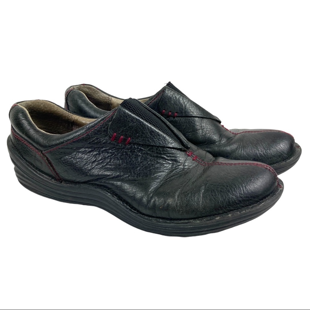 Bionica Black Leather Comfort Slip On Shoes Womens Size 9 M